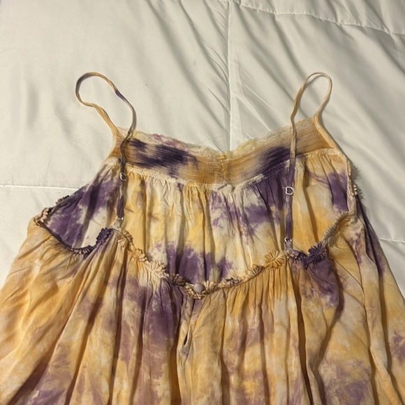 Anthropologie Tie-Dye Mini Tunic Dress Slip Dress Bohemian Festival Ballet core - Picture 10 of 13